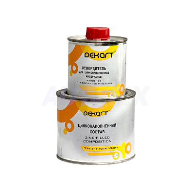 DEKART цинконаполненный состав 2:1 Zinc-Filled Composition Zn 75% 0.4+0.2л