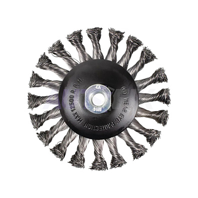ROCKFORCE кордщетка дисковая BWD105 жесткая на резьбе М14 125мм