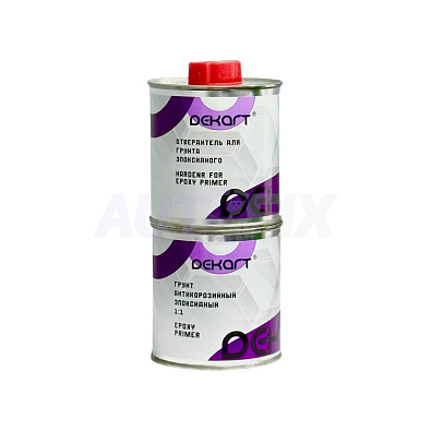 DEKART грунт антикоррозионный эпоксидный 1:1 Epoxy Primer графит 0.2+0.2л
