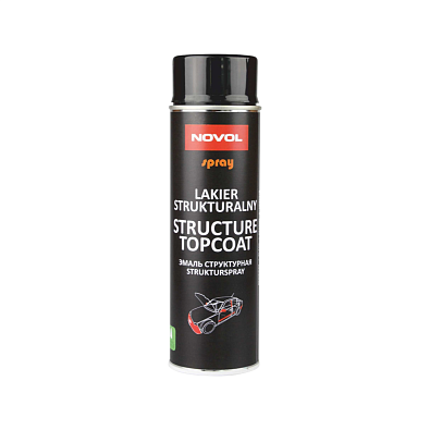 NOVOL Spray эмаль структурная Structure Topcoat черная 500мл
