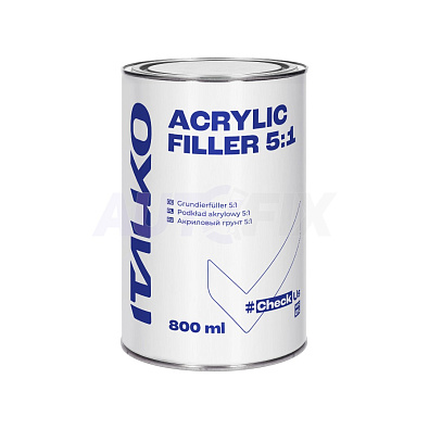 ITALKO грунт акриловый Acrylic Filler 5:1 серый 0.75+0.15л