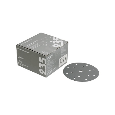 SANDWOX диск наждачный 150мм 235 Grey Line 15 отв. цирконий P040