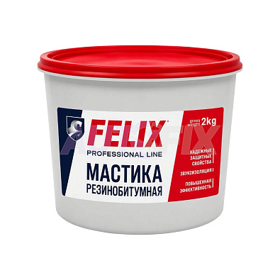 FELIX мастика резинобитумная антикоррозионная 411040081 ведро 2кг