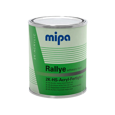 MIPA краска акриловая 2K-HS-Acryl-Fertigton Rallye черная матовая 1.0л
