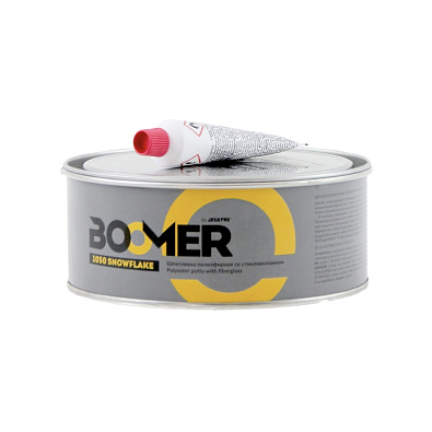 BOOMER шпатлевка полиэфирная 1050 Snowflake cо стекловолокном 1.0кг