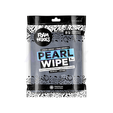 FOAM HEROES микрофибра с двойным плетением Pearl Wipe 40*40см 3шт