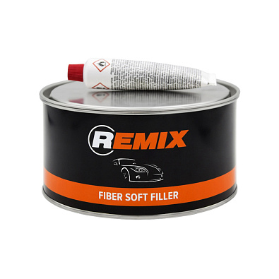 REMIX шпатлевка полиэфирная Fiber Soft Filler со стекловолокном 0.9кг