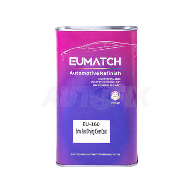 EUMATCH лак акриловый быстрый EU-160 Extra Fast Drying Clear Coat 1.0+0.5л