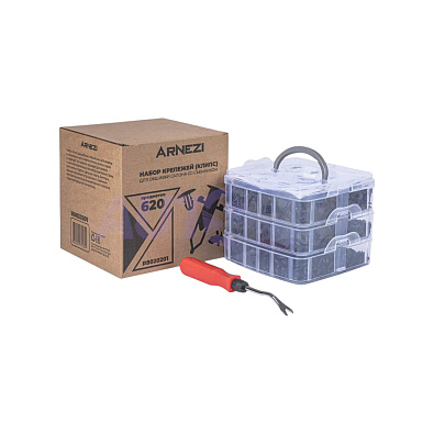 ARNEZI набор крепежей (клипсы) со съемником 620 предметов R8020201