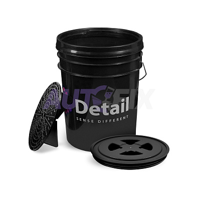 DETAIL DT-0222 ведро детейлера с крышкой и фильтром черное 20л