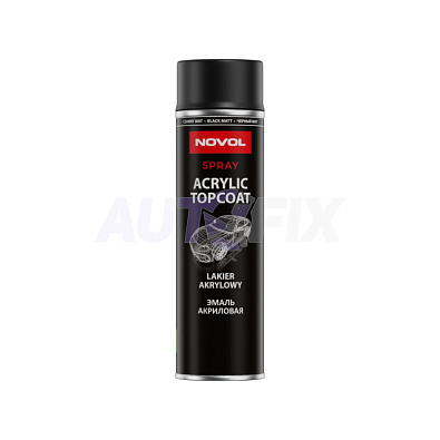 NOVOL Spray эмаль акриловая черная матовая 500мл