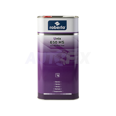 ROBERLO лак акриловый Unix 650 HS 2:1 быстрый с отвердителем C355 5.0+2.5л