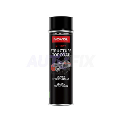 NOVOL Spray эмаль структурная Structure Topcoat черная 500мл