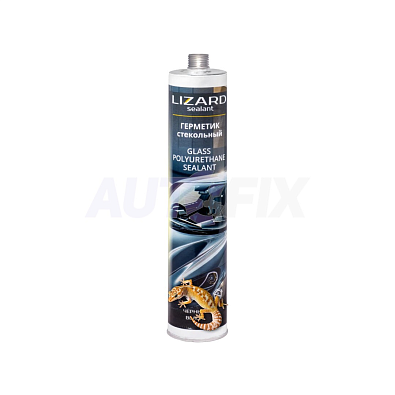 LIZARD герметик стекольный Glass PU Sealant черный L012 340г / 310мл