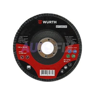WURTH диск лепестковый торцевой Optimum 125мм Р060