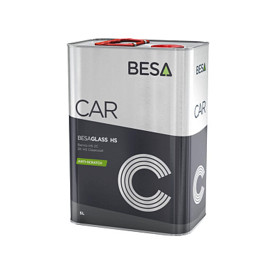 BESA лак акриловый Besa-Glass HS antiscratch с отвердителем 5.0+0.5л