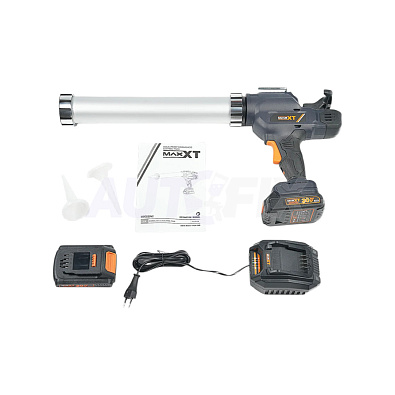 MAXXT аккумуляторный пистолет для герметика MDCG20V2X2P 20V 2.0Ah 600мл в кейсе