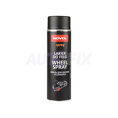 NOVOL Spray эмаль акриловая для дисков черная матовая 500мл