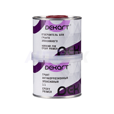 DEKART грунт антикоррозионный эпоксидный 1:1 Epoxy Primer графит 0.4+0.4л