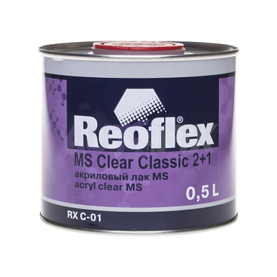 REOFLEX лак акриловый MS Clear Classic с отвердителем 0.5+0.25л