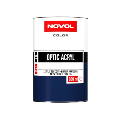 NOVOL Optic Acryl эмаль акриловая 2K DEEP BLACK 0.8л