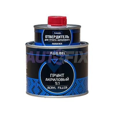 FARBEL грунт акриловый 5:1 красный с отвердителем 0.4+0.08л