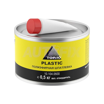 TOP.10 шпатлевка полиэфирная Plastic для пластиков 0.5кг