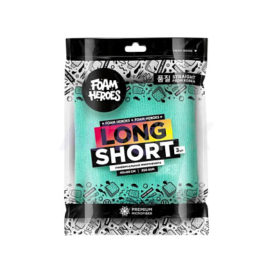 FOAM HEROES микрофибра универсальная разносторонняя Long Short 40*40см 3шт