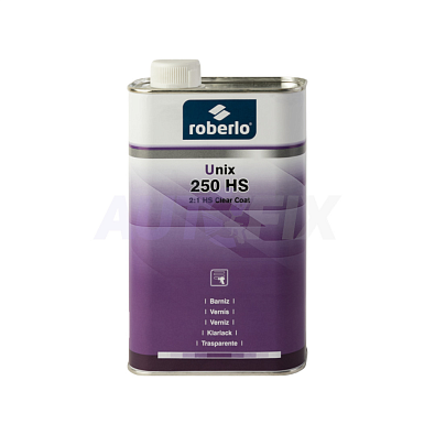 ROBERLO лак акриловый Unix 250 HS 2:1 с отвердителем 1.0+0.5л