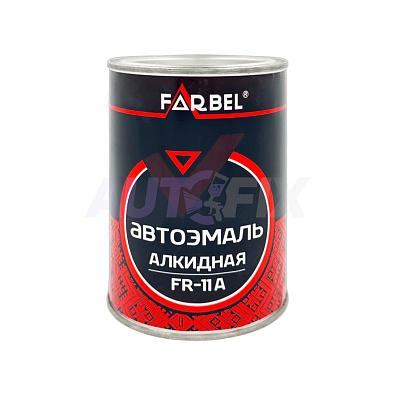 FARBEL автоэмаль алкидная FR-11A черная матовая 0.8кг