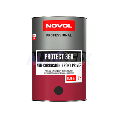 NOVOL грунт эпоксидный Protect 360 черный с отвердителем 0.8+0.8л