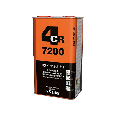 4CR 6.7200.5000 лак акриловый прозрачный HS Klarlack 2:1 5.0+2.5л