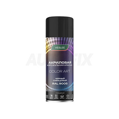 VESLEE краска акриловая аэрозольная Color Art RAL 9005 глянцевая 520мл