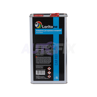 LORITONE разбавитель для акриловых материалов Acryl Thinner канистра 5.0л