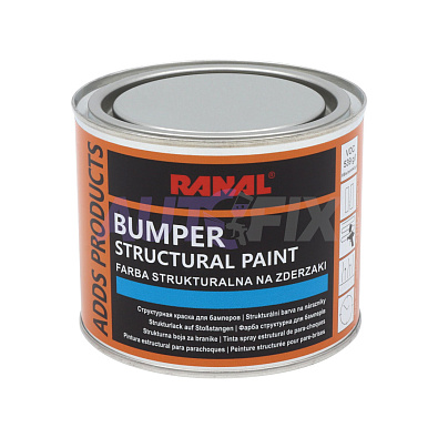 RANAL краска структурная для бамперов Bumper черная 500мл