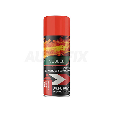 VESLEE краска акриловая термостойкая до 205C RED красная 520мл