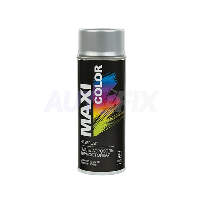 MAXI COLOR эмаль-аэрозоль термостойкая серебристая 400мл