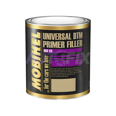 MOBIHEL грунт-наполнитель 3:1 DTM универсальный черный 1.0+0.33л