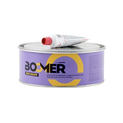 BOOMER шпатлевка полиэфирная 1030 Grape c микростекловолокном 1.0кг