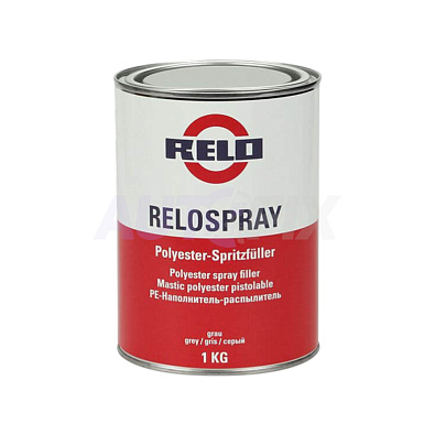 RELO шпатлевка жидкая PE-Spritzfuller серая с отвердителем 1.0кг
