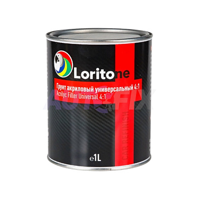 LORITONE грунт акриловый 2K 4:1 универсальный серый 1.0+0.25л