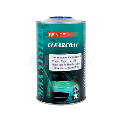 GRINICE лак акриловый GX-C390 2K HS с отвердителем H2452 1.0+0.5л