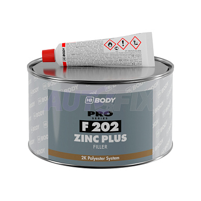 HB BODY шпатлевка F202 Zinc Plus с цинком бежевая 1.8кг