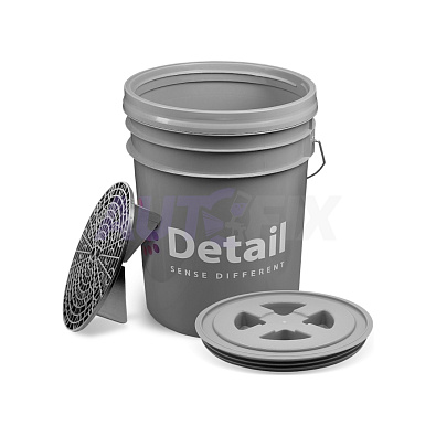 DETAIL DT-0223 ведро детейлера с крышкой и фильтром серое 20л