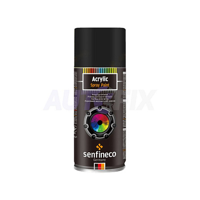 SENFINECO краска-спрей акриловая Black Matt (черная матовая) 400мл