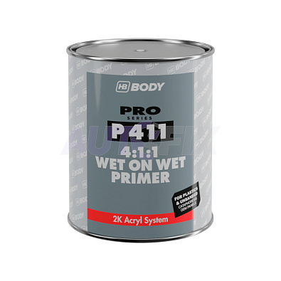 HB BODY грунт мокрый по мокрому P411 Wet on Wet Primer белый 1.0+0.25л